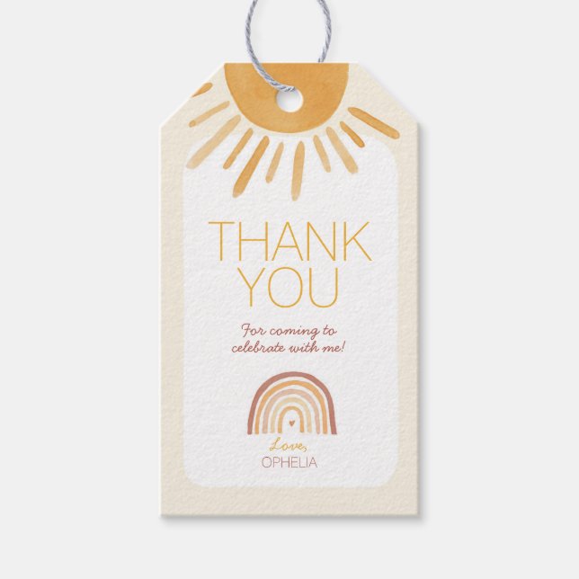 Etiqueta de Favor de Cumpleaños del Sol (Anverso)