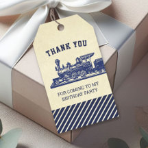 Etiqueta de Favor de Cumpleaños Infantil de Tren R