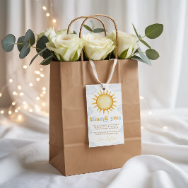 Etiqueta de Favor de Cumpleaños Soleado