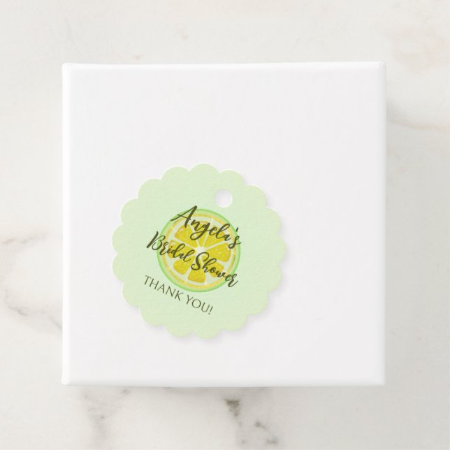 Etiqueta de Favor de Despedida de Soltera Amarillo (In situ)