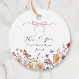 Etiqueta de Favor de Despedida de Soltera con Lazo