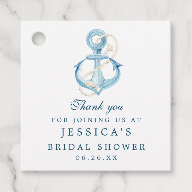 Etiqueta de Favor de Despedida de Soltera Marina N (Anverso)