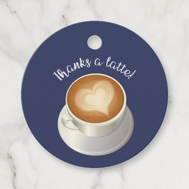 Etiqueta de Favor de Ducha de Café (Anverso)