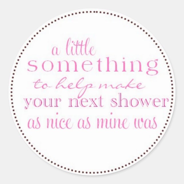 Etiqueta de favor de ducha de novia (Anverso)