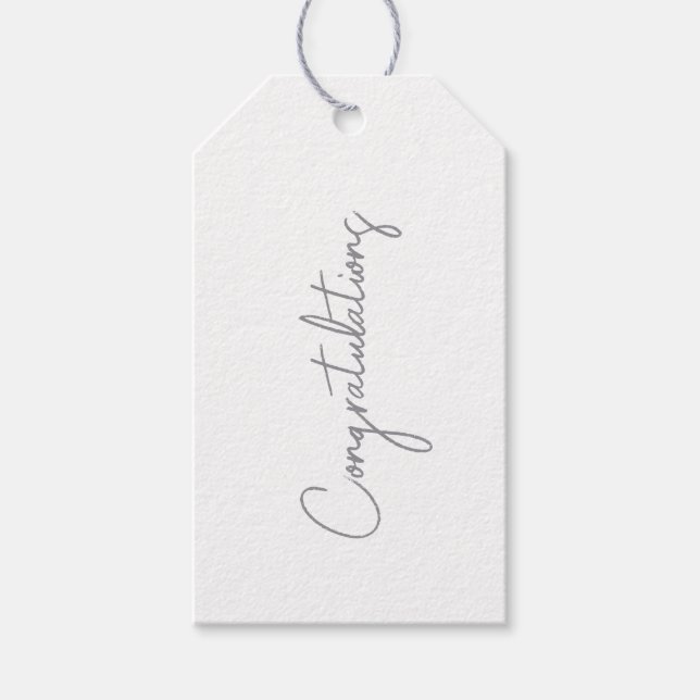 Etiqueta de favor de felicitaciones (Anverso)