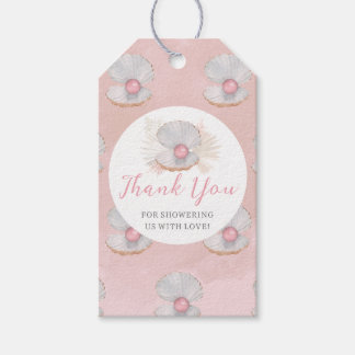 Etiqueta de Favor de Fiesta de Bebé Boho Rosa Perl