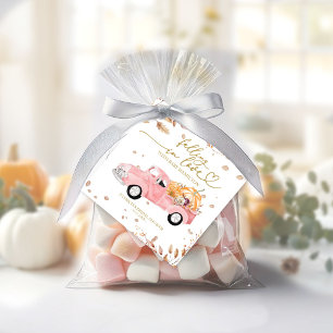 Etiqueta de Favor de Fiesta de Bebé de Calabaza qu