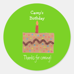 Etiqueta de favor de fiesta de cumpleaños