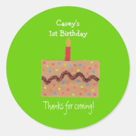 Etiqueta de favor de fiesta de cumpleaños
