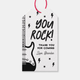 Etiqueta de favor de fiesta de cumpleaños de guita