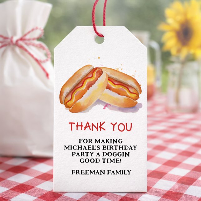 Etiqueta de favor de fiesta de cumpleaños de perro (Party Favor Tags)