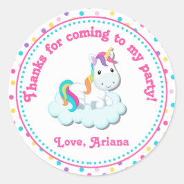 Etiqueta de favor de fiesta de cumpleaños de unico