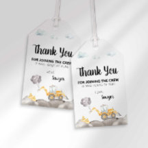 Etiqueta de favor de fiesta de cumpleaños del cami