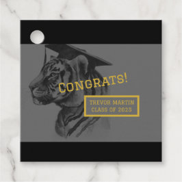 Etiqueta de favor de graduación única