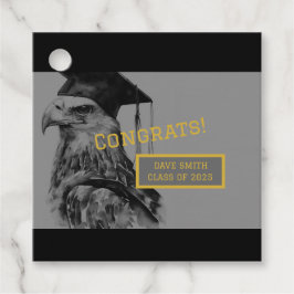 Etiqueta de favor de graduación única | Águila