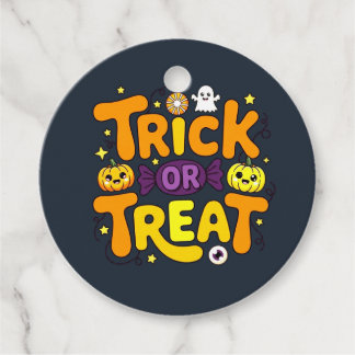 Etiqueta de Favor de Halloween 'Truco o Truco'