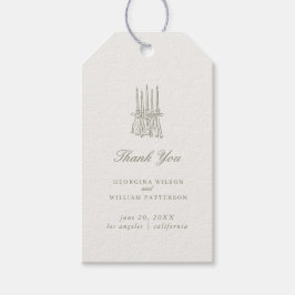 Etiqueta de Favor de la Boda Verde con franja capr