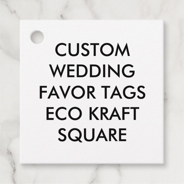 ETIQUETA DE FAVOR DE LA PLAZA DE boda personalizad (Anverso)