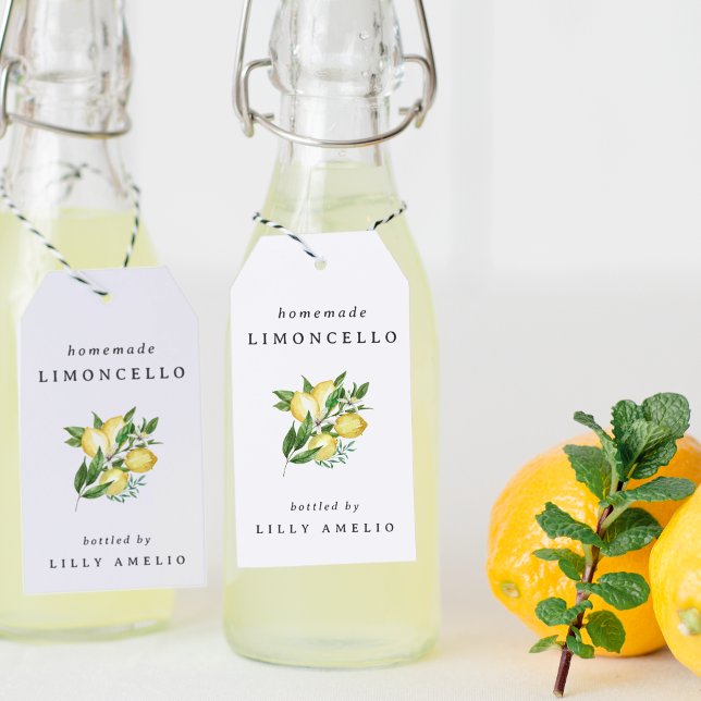 Etiqueta de favor de Limoncello casera editable (Subido por el creador)
