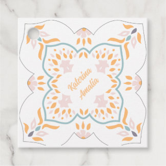 Etiqueta de Favor de Mosaico de Orilla del Mar