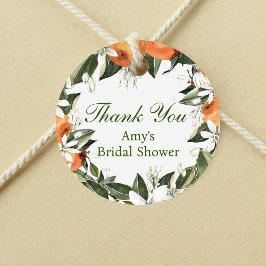 Etiqueta de Favor de Naranja exprimida