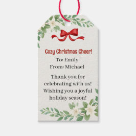 Etiqueta de Favor de Navidad Acogedora Personaliza