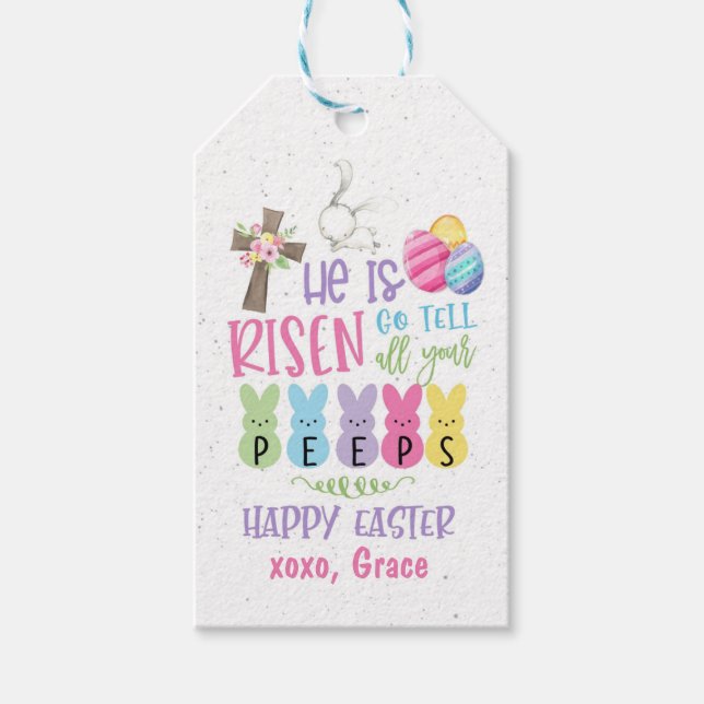 Etiqueta de Favor de Pascua, etiqueta de Pascua Re (Anverso)