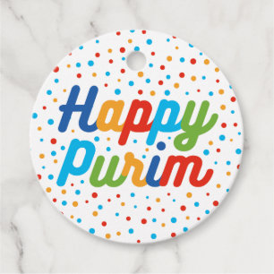Etiqueta de favor de purim circular