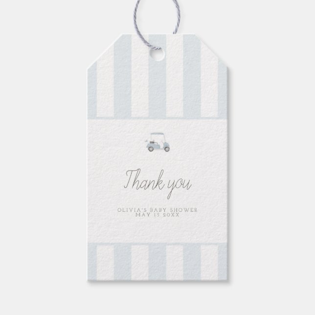 Etiqueta de favor de rectángulo de carrito de golf (Anverso)