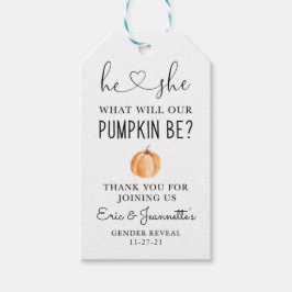 Etiqueta de favor de revelación de género de calab