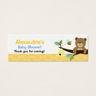 Etiqueta de favor de tarjeta de visita Skinny Bear