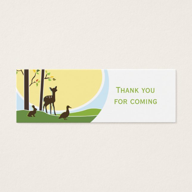 Etiqueta de favor de Woodland (Frente)