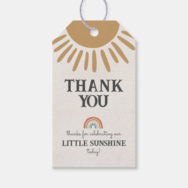 etiqueta de favor del sol para cumpleaños o ducha  (Anverso)