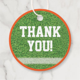 Etiqueta de favor del tema del fútbol