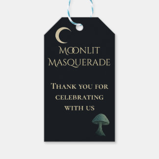 Etiqueta de Favor Elegante de Mascarada bajo la Lu