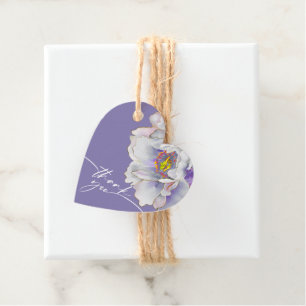 ETIQUETA DE FAVOR Floral Exótico Morado