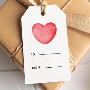 Etiqueta de favor lindo para el corazón rosa