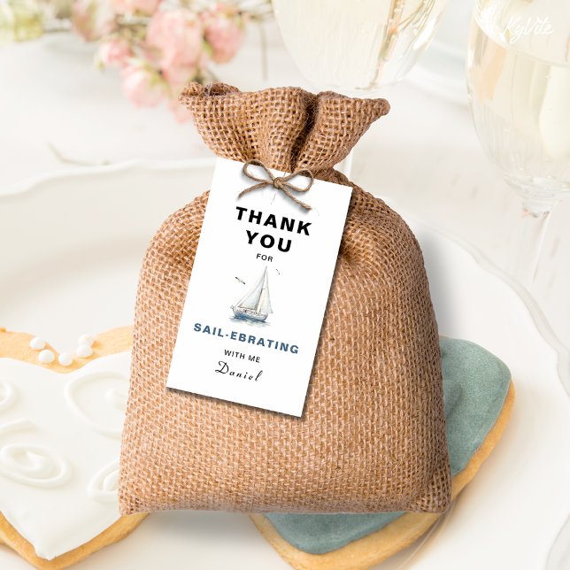 Etiqueta de favor náutica editable para velero (Subido por el creador)