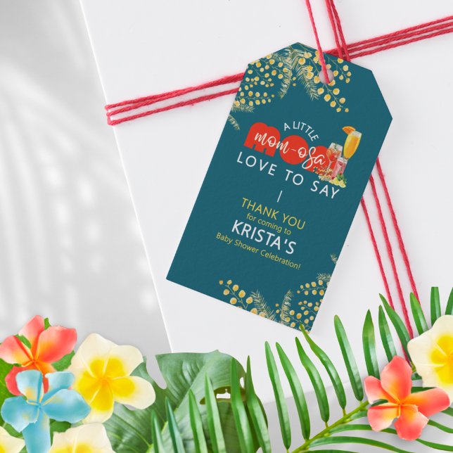 Etiqueta de Favor para Baby Shower Mom-osa (Subido por el creador)