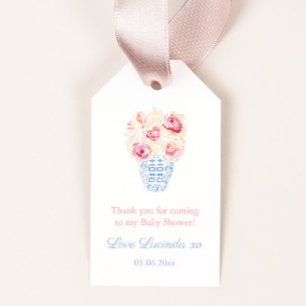 Etiqueta de Favor para Baby Shower Niña Dulce Rosa