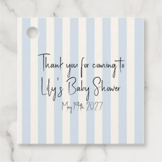 Etiqueta de Favor Personalizada con Rayas para Bab