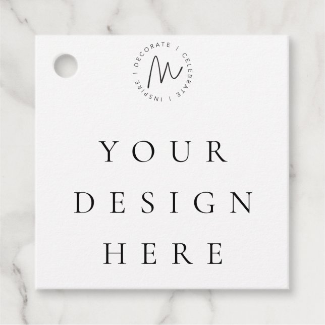 Etiqueta de favor Personalizado cuadrado (Anverso)