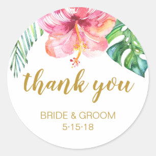 Etiqueta de favor TropicalBeach Wedding