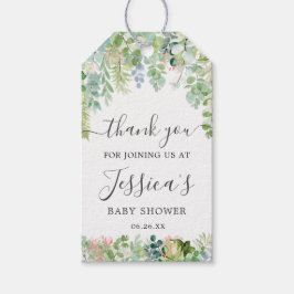 Etiqueta de favorecimiento de Baby Shower de verde