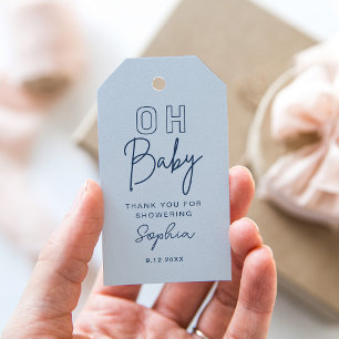 Etiqueta de favores de Baby Shower LOLA, Oh niño b