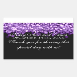 Etiqueta de favorita de bodas Luz púrpura mágica