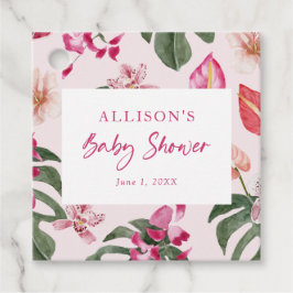 Etiqueta de favorito de Baby Shower tropical