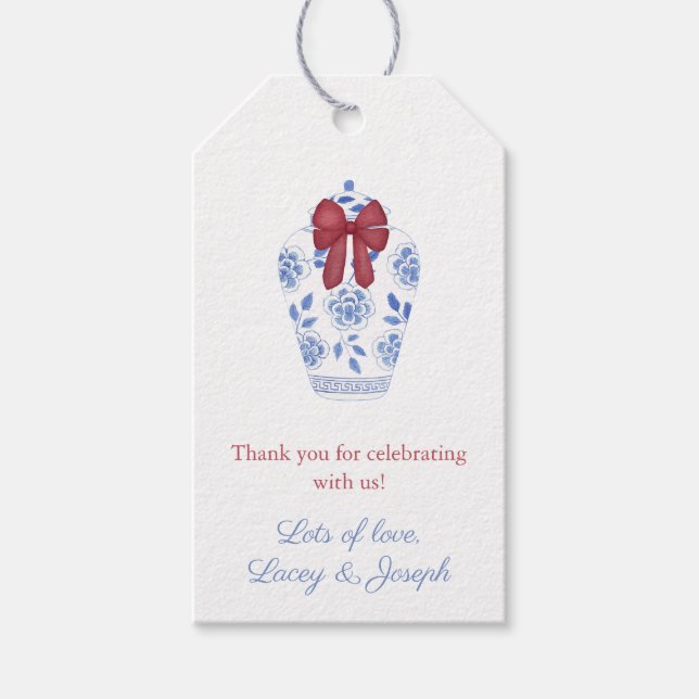 Etiqueta de favorito de ducha de novia de jengibre (Anverso)