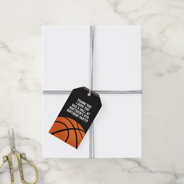 Etiqueta de Favoritos de Baloncesto para Fans de B (Con cuerda)