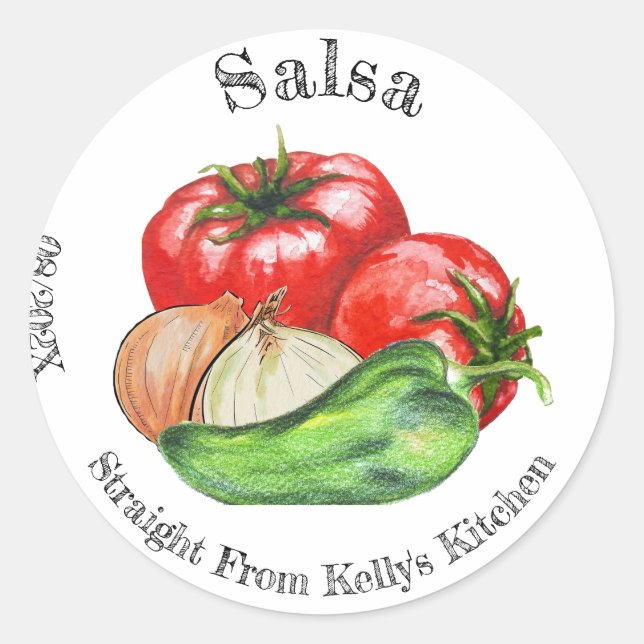 Etiqueta de Fecha para Salsa de Tomate de Negocio  (Anverso)